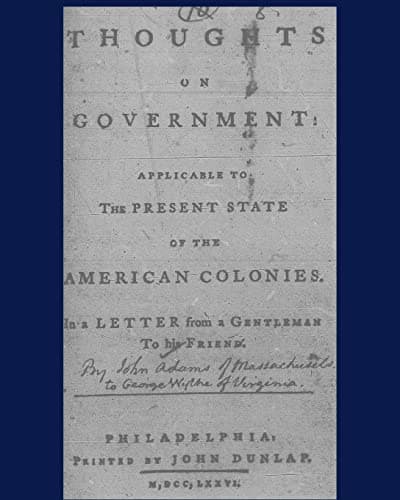 Cover of Thoughts on government applicable to the present state of the American colonies.